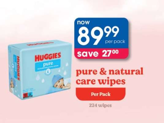 Huggies Pure & Natural Care Wipes