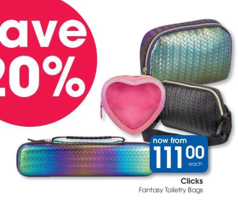 Clicks Fantasy Toiletry Bags