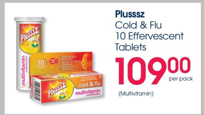 Plussz Cold & Flu 10 Effervescent Tablets