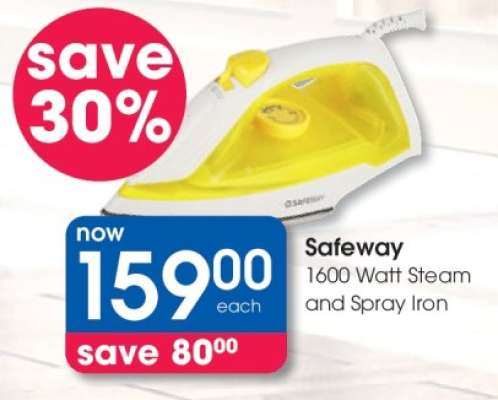 Safeway 1600 Watt Steam and Spray Iron