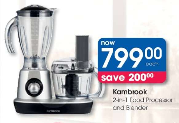 Kambrook 2-in-1 Food Processor and Blender