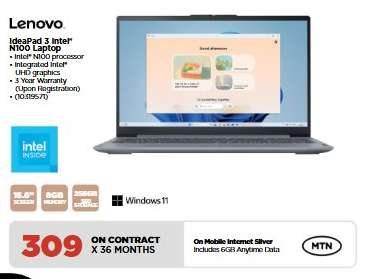 Lenovo IdeaPad 3 Intel N100 Laptop