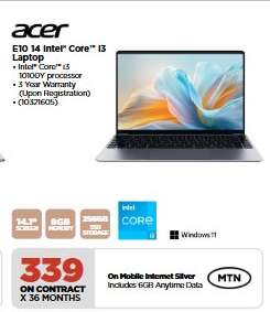Acer E10 14 Intel® Core™ I3 Laptop