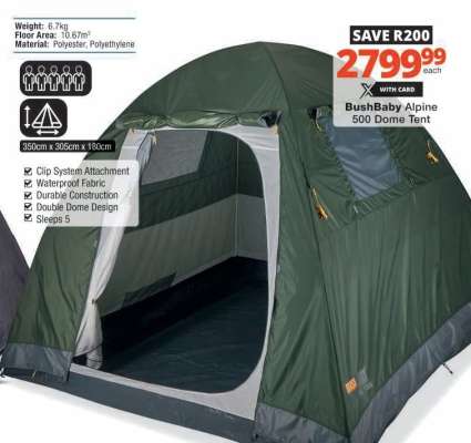 BushBaby Alpine 500 Dome Tent