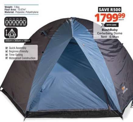 BushBaby Cederberg Dome Tent - 6-Man