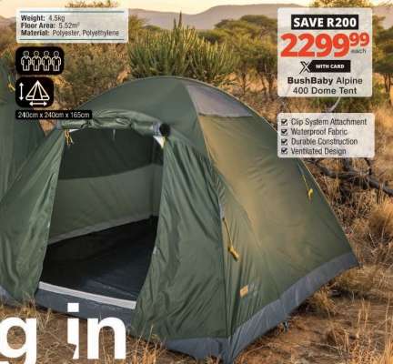 BushBaby Alpine 400 Dome Tent