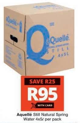 AQUELLÉ STILL NATURAL SPRING WATER 4x5L per pack