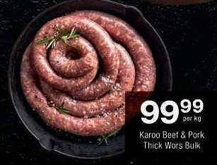Karoo Beef & Pork Thick Wors Bulk
