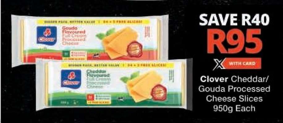 Clover Cheddar/Gouda Processed Cheese Slices