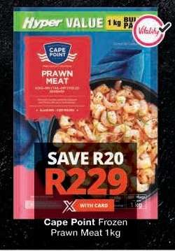 Cape Point Frozen Prawn Meat 1kg