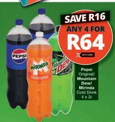 Pepsi Original/Mountain Dew/Mirinda Cold Drink
