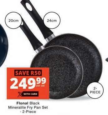 Flonal Black Mineralite Fry Pan Set