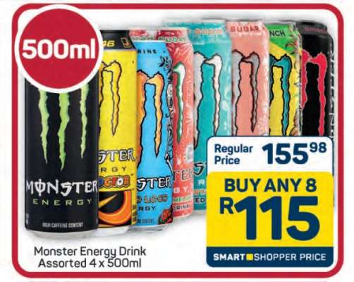 Monster Energy Drink Assorted 4 x 500ml