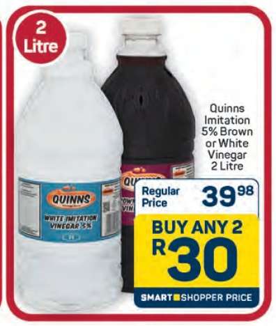 Quinns Imitation 5% Brown or White Vinegar
