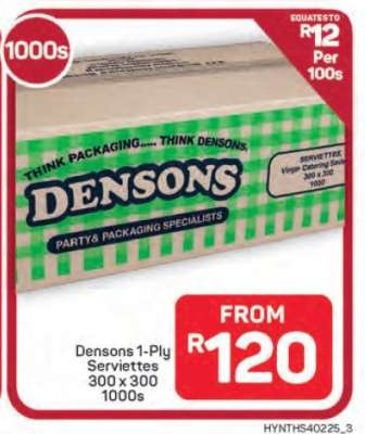 Densons 1-Ply Serviettes