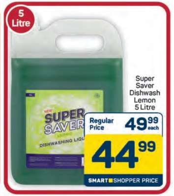 Super Saver Dishwash Lemon 5 Litre