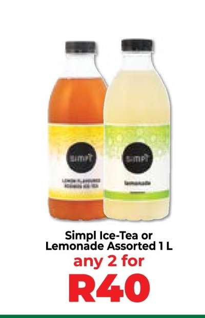 Simpl Ice-Tea or Lemonade Assorted 1 L