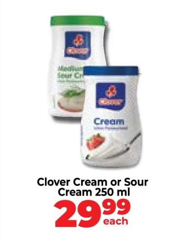 Clover Cream or Sour Cream 250 ml