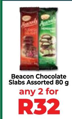 Beacon Chocolate Slabs Assorted 80 g
