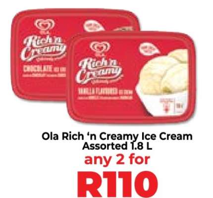 Ola Rich ‘n Creamy Ice Cream Assorted 1.8 L