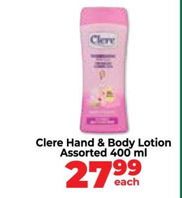 Clere Hand & Body Lotion Assorted 400 ml