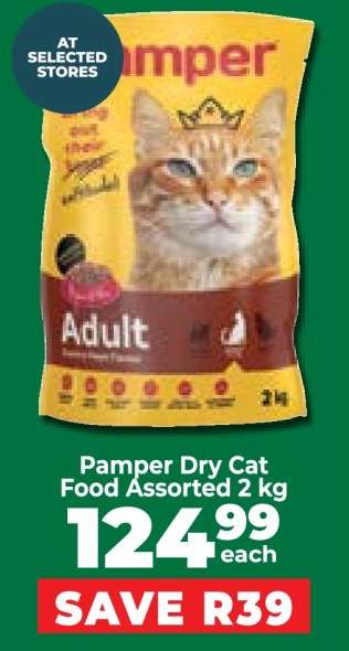 Pamper Dry Cat Food Assorted 2 kg