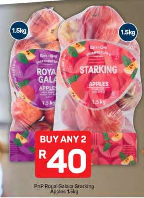 PnP Royal Gala or Starking Apples 1.5kg