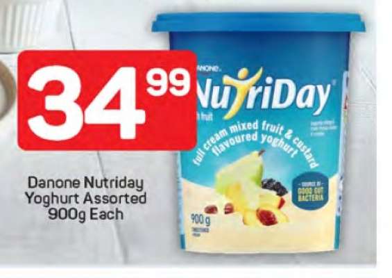 Danone Nutriday Yoghurt Assorted 900g Each