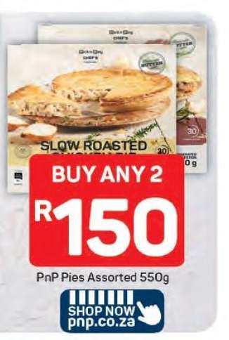 PnP Pies Assorted 550g