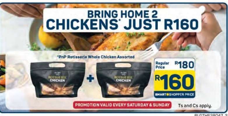 PnP Rotisserie Whole Chicken Assorted