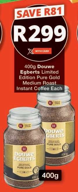 Douwe Egberts Limited Edition Pure Gold Medium Roast Instant Coffee
