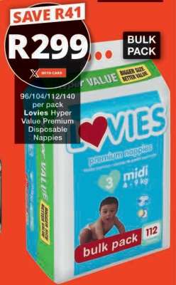 Lovies Hyper Value Premium Disposable Nappies