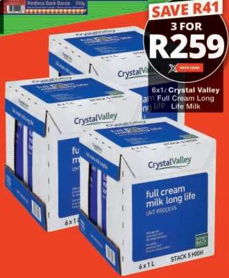 CRYSTAL VALLEY FULL CREAM LONG LIFE MILK