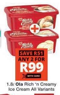 OLA Rich 'n Creamy Ice Cream