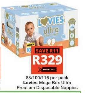 Lovies Mega Box Ultra Premium Disposable Nappies