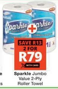Sparkle Jumbo Value 2-Ply Roller Towel