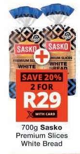 Sasko Premium Slices White Bread