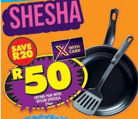 FRYING PAN WITH NYLON SPATULA 24cm