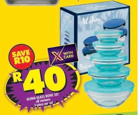 ALOHA GLASS BOWL SET