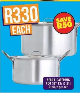 ZEBRA CATERING POT SET 13ℓ & 21ℓ