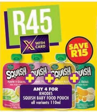 Rhodes Squish Baby Food Pouch