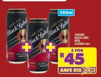 CARLING BLACK LABEL BEER