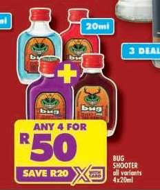 BUG SHOOTER all variants 4x20ml