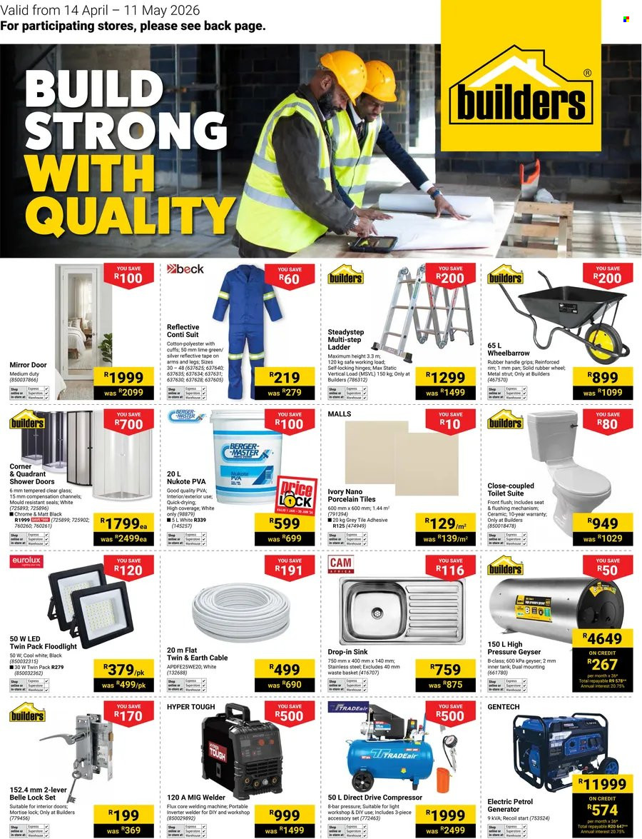 Builders specials - 14/04/2026 - 11/05/2026. Page 1