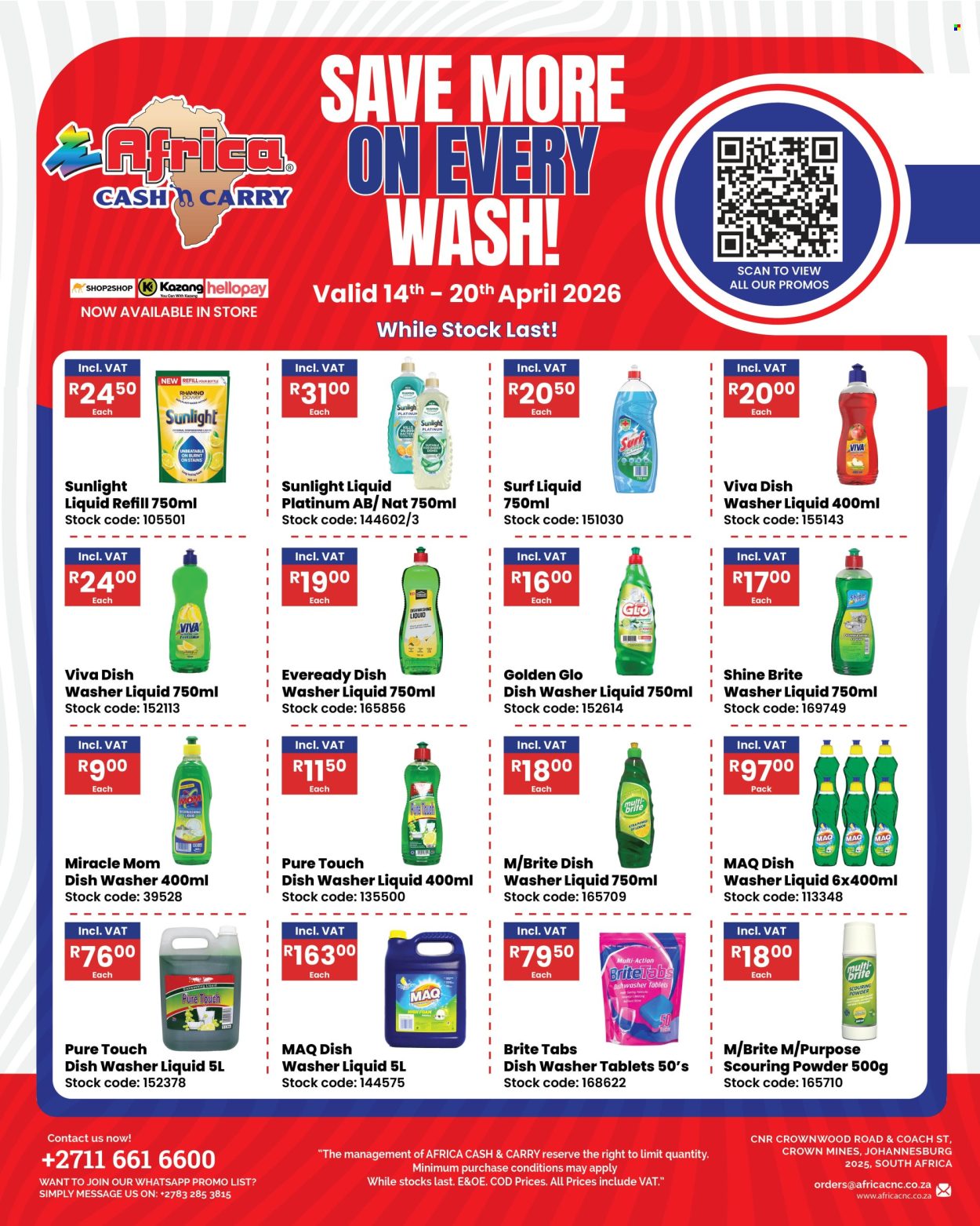Africa Cash & Carry specials - 14/04/2026 - 20/04/2026. Page 1