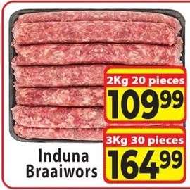 Induna Braaiwors 2Kg 20 pieces