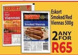 Eskort Smoked/Red Viennas 500g