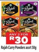 Rajah Curry powders assrt 50g