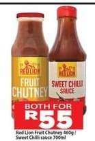 Red Lion Fruit Chutney 460g / Sweet Chilli Sauce 700ml