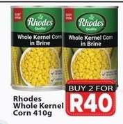 Rhodes Whole Kernel Corn 410g